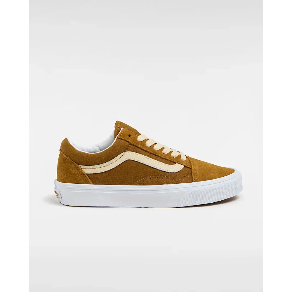 Vans Old Skool Sneakers Women's US 7 Brown Suede Athletic Skate Shoes HTAT1381